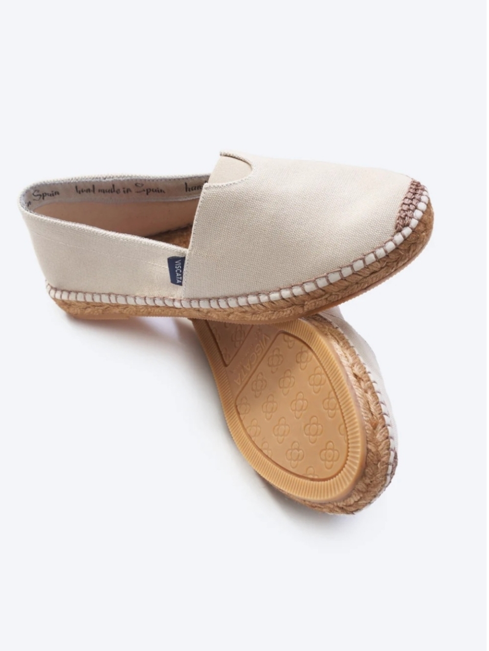 Viscata Barceloneta Canvas Espadrille Flats Sz 39